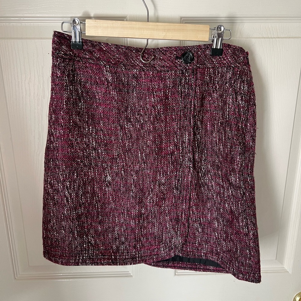 Purple white and black pencil skirt